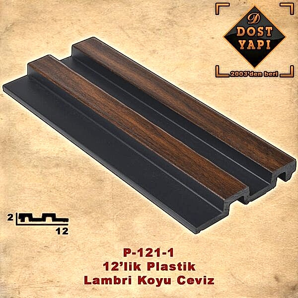 KOYU CEVİZ LAMBRİ 12X280 10 AD 120 CM ÖZEL FİYAT